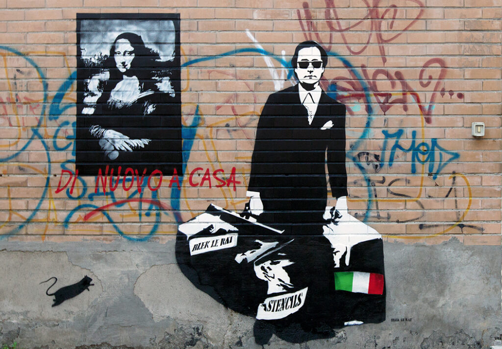 Blek le Rat wall piece