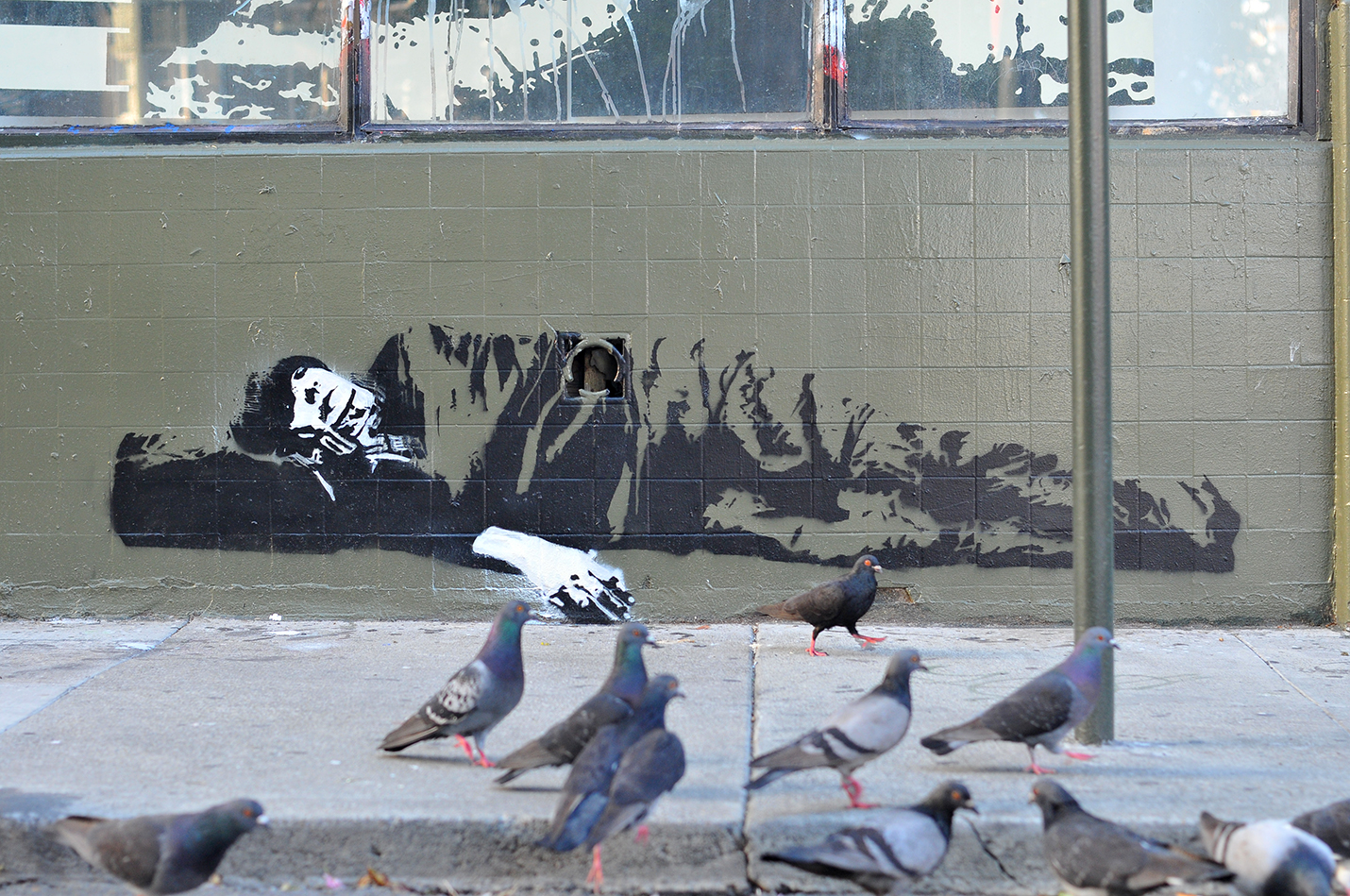 Blek le Rat wall piece