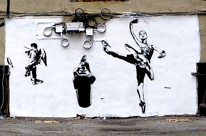 Blek le Rat wall piece