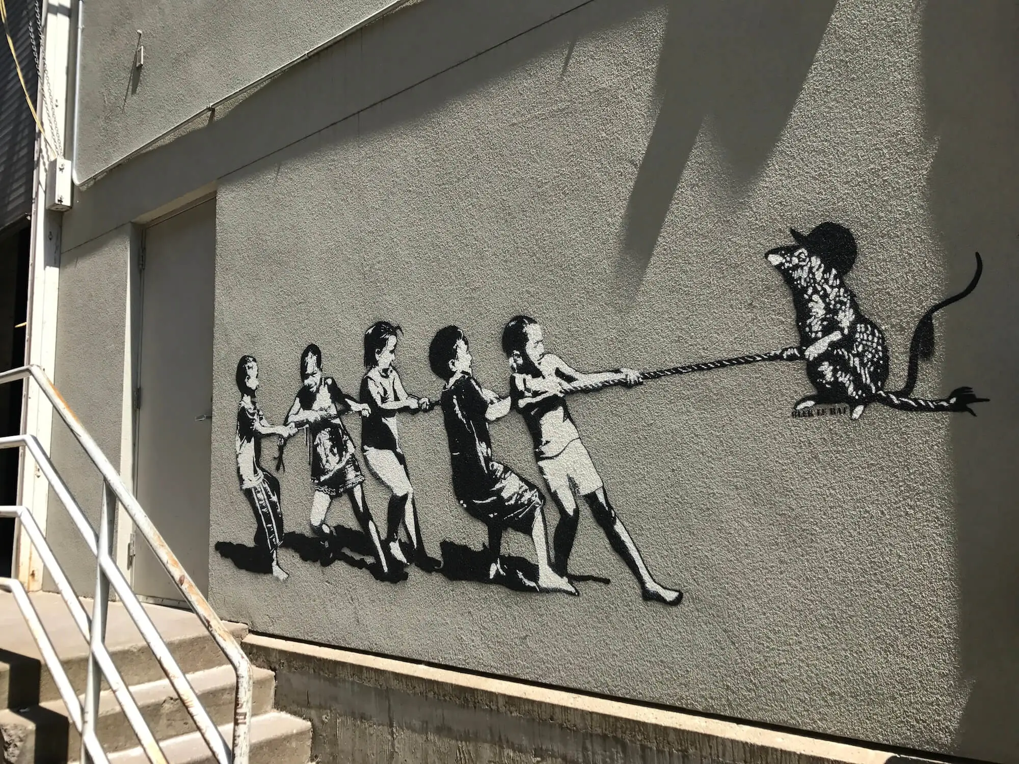 Blek le Rat wall piece